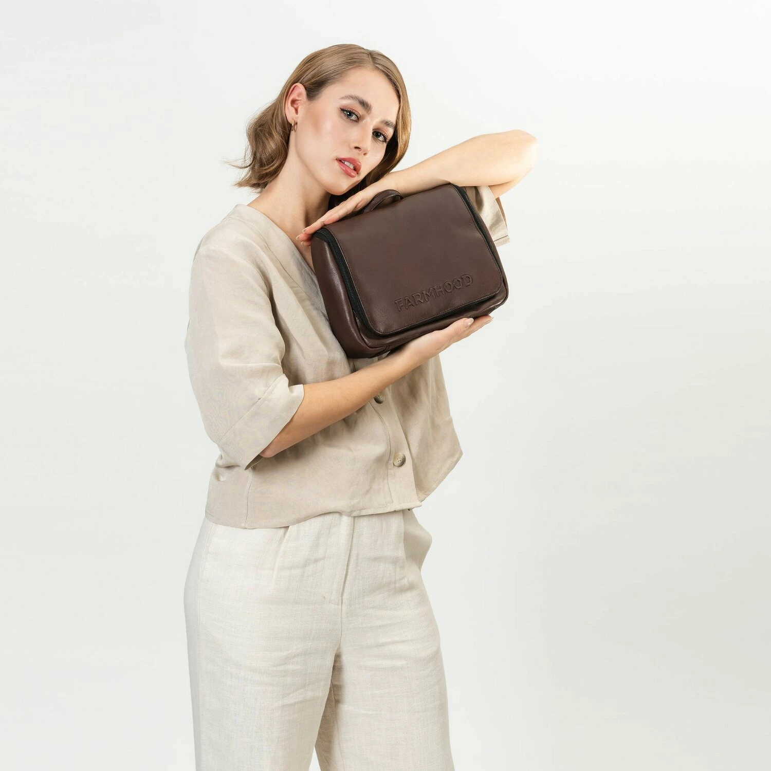 Memphis Kulturbeutel Leder 27 Cm 2 Memphis Kulturbeutel Leder 27 Cm – Bild 2