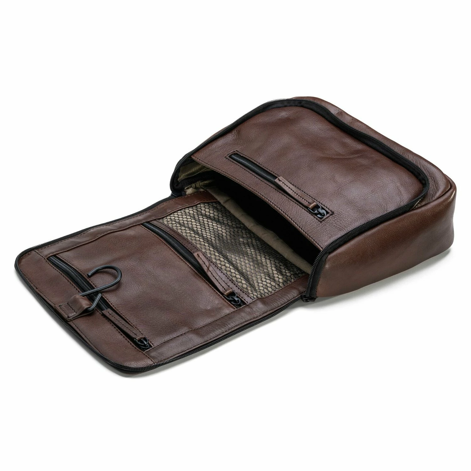 Memphis Kulturbeutel Leder 27 Cm 6 Memphis Kulturbeutel Leder 27 Cm – Bild 6