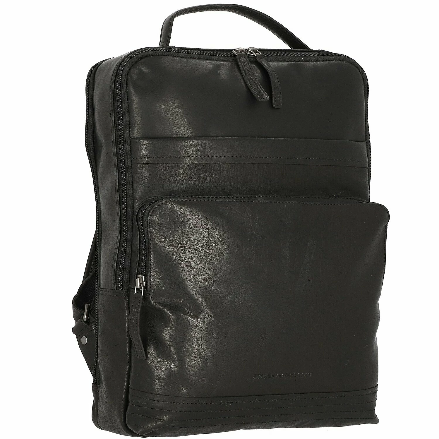 Bronco Rucksack Leder 40 Cm Laptopfach 2 Bronco Rucksack Leder 40 Cm Laptopfach – Bild 2