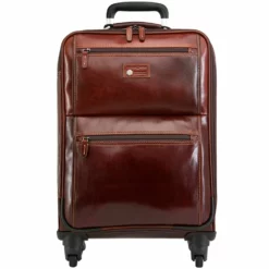 Oxford 4-Rollen Kabinentrolley Leder 47 Cm Laptopfach