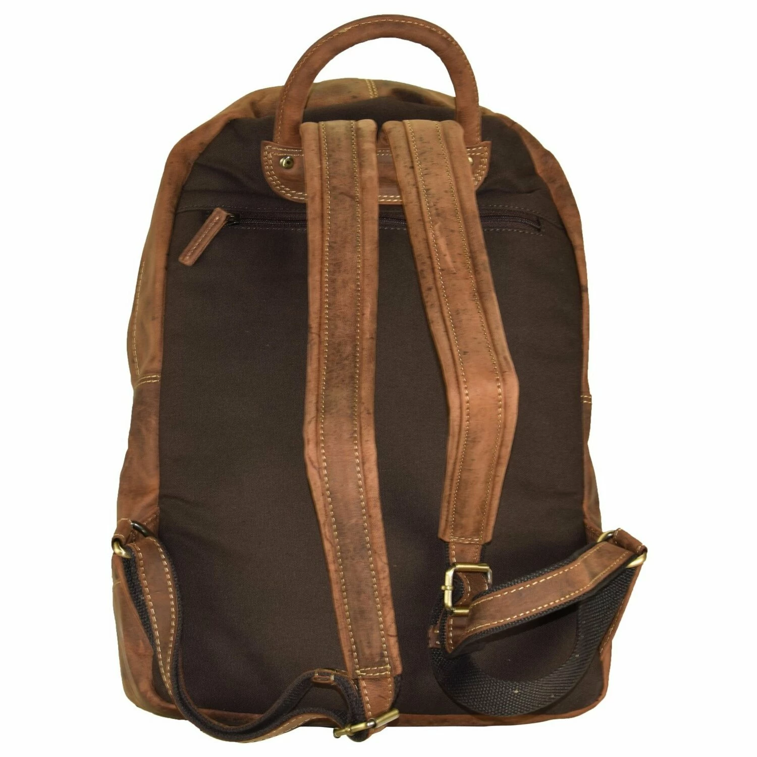 Vintage Retro Rucksack Leder 42 Cm Laptopfach 3 Vintage Retro Rucksack Leder 42 Cm Laptopfach – Bild 3